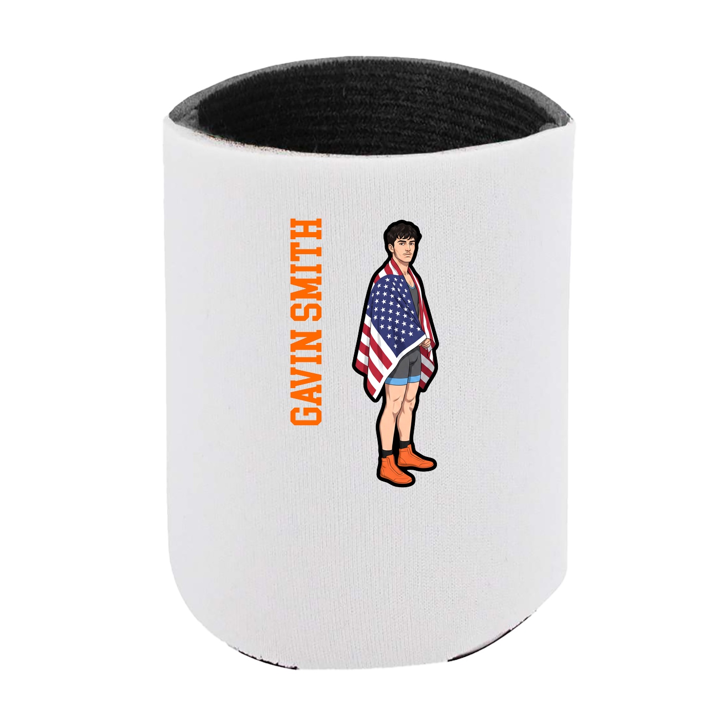 Can Holder — Name Vertical in White