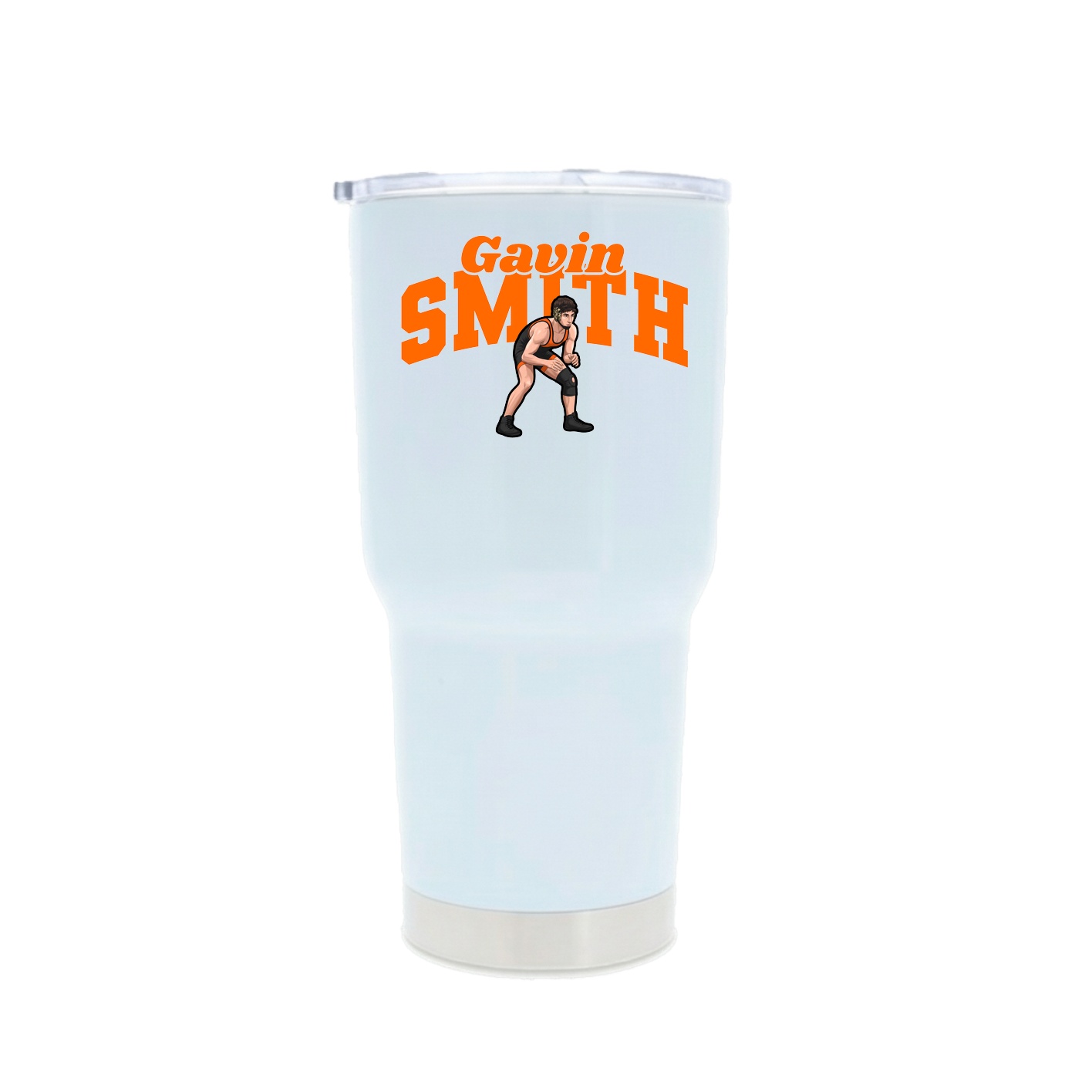 30oz Stainless Steel Tumbler — Signature Arch in White