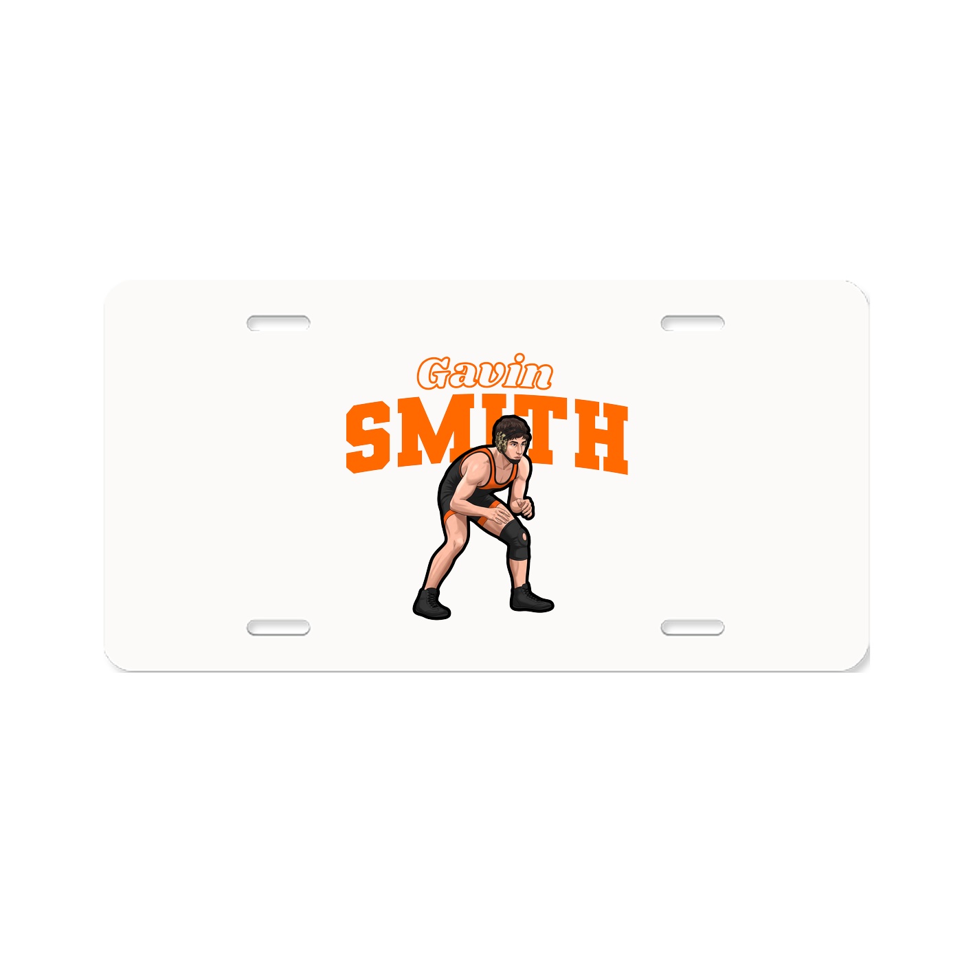 License Plate — Name Arch in Classic