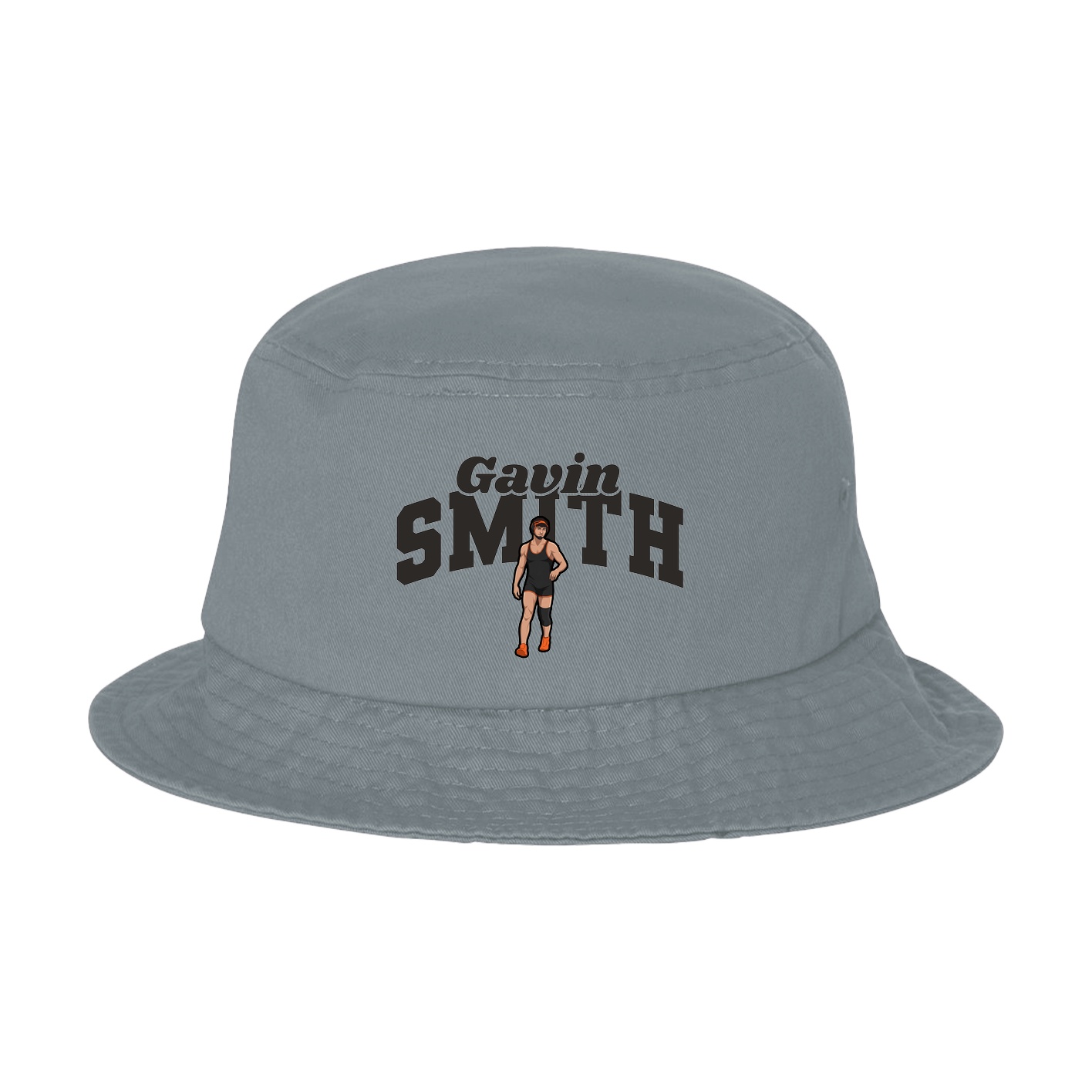 Bucket Cap — Signature Arch in Grey