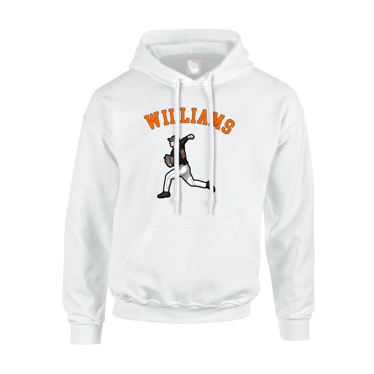 Youth Hoodie — Shirsey Arch in White