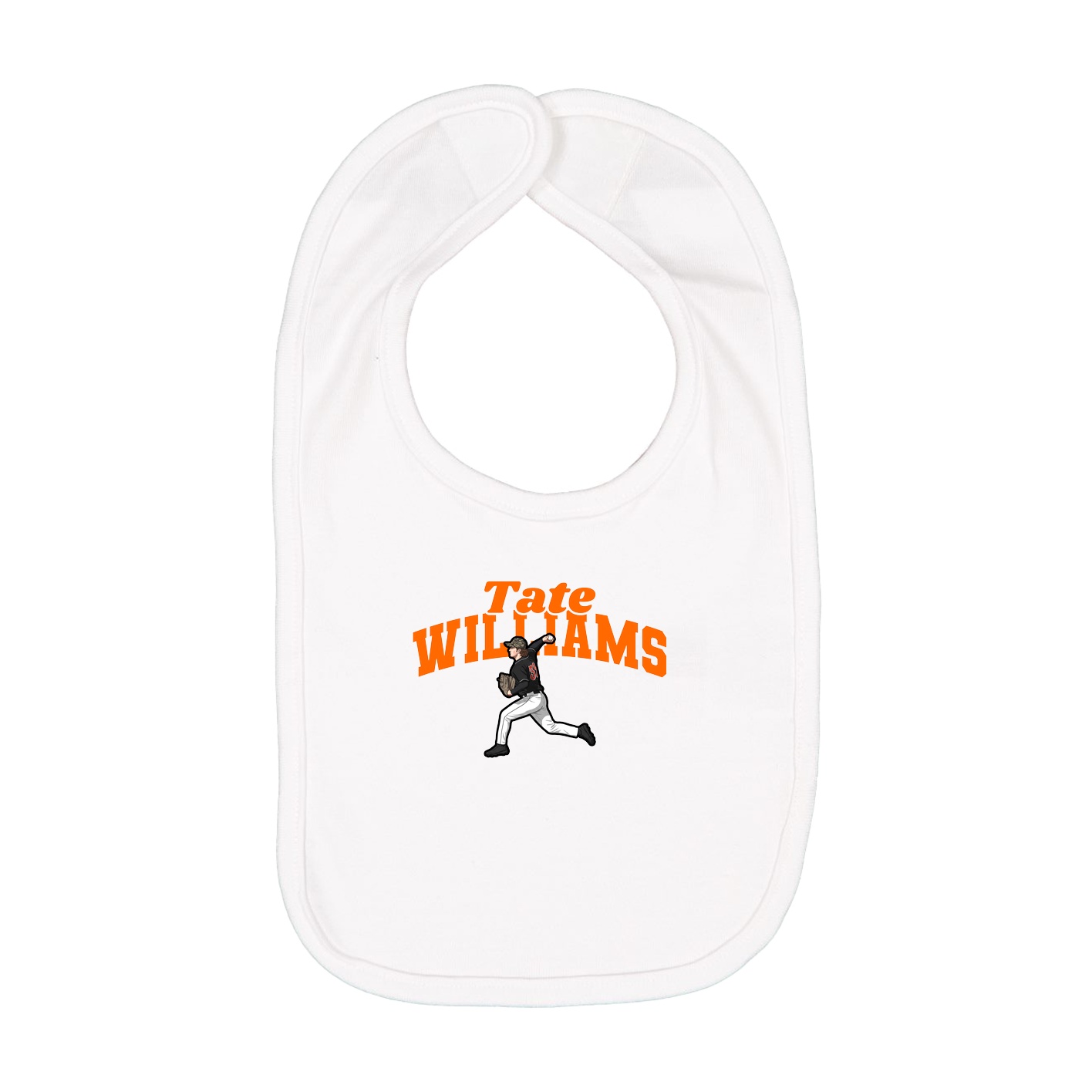 Infant Bib — Signature Arch in White