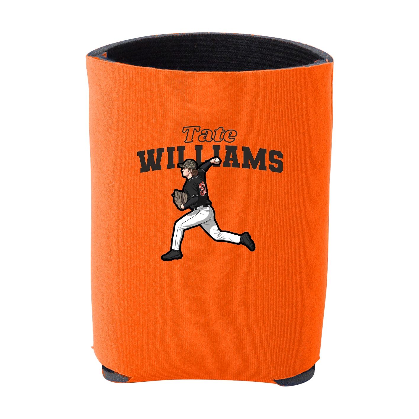 Can Holder — Name Arch in Orange
