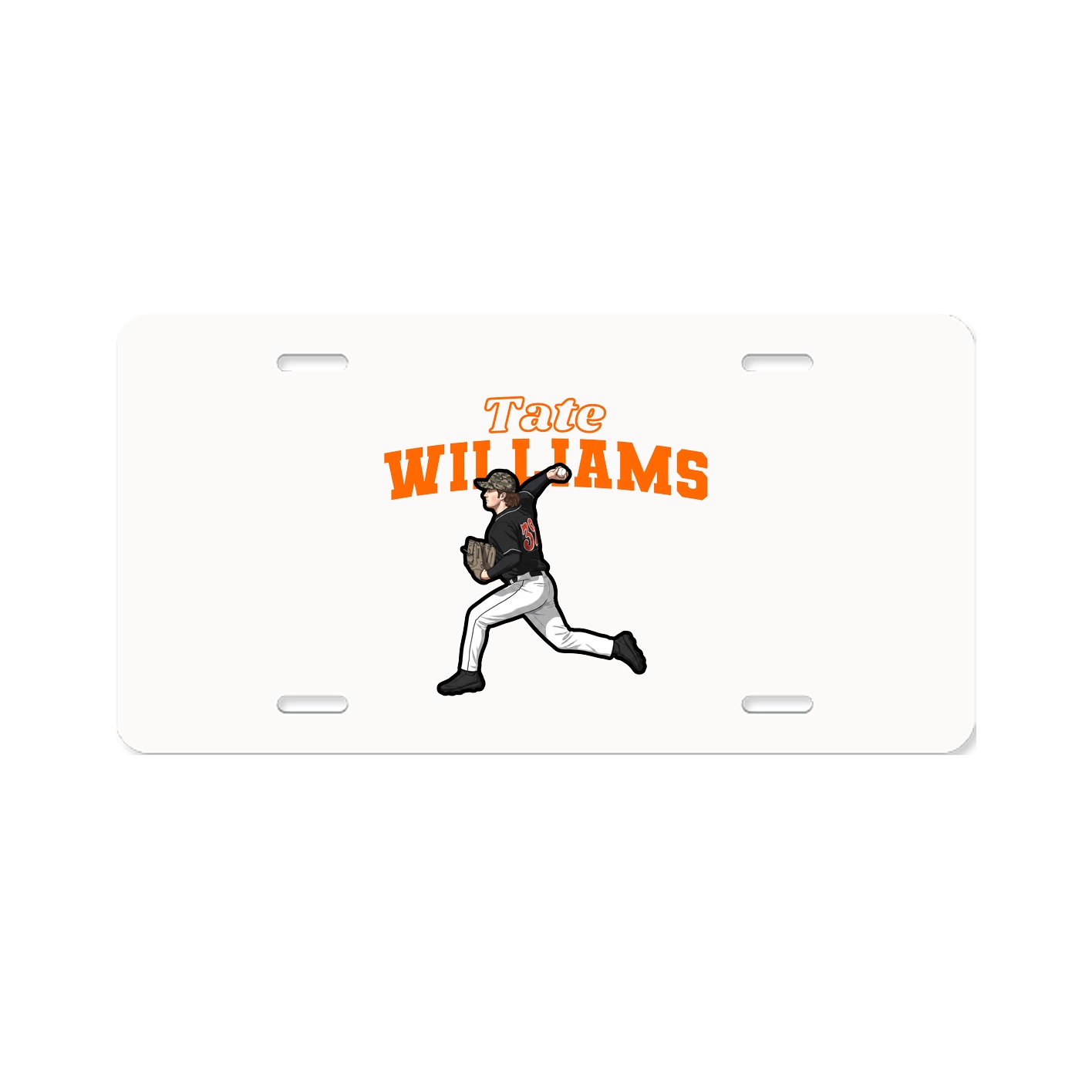 License Plate — Name Arch in Classic