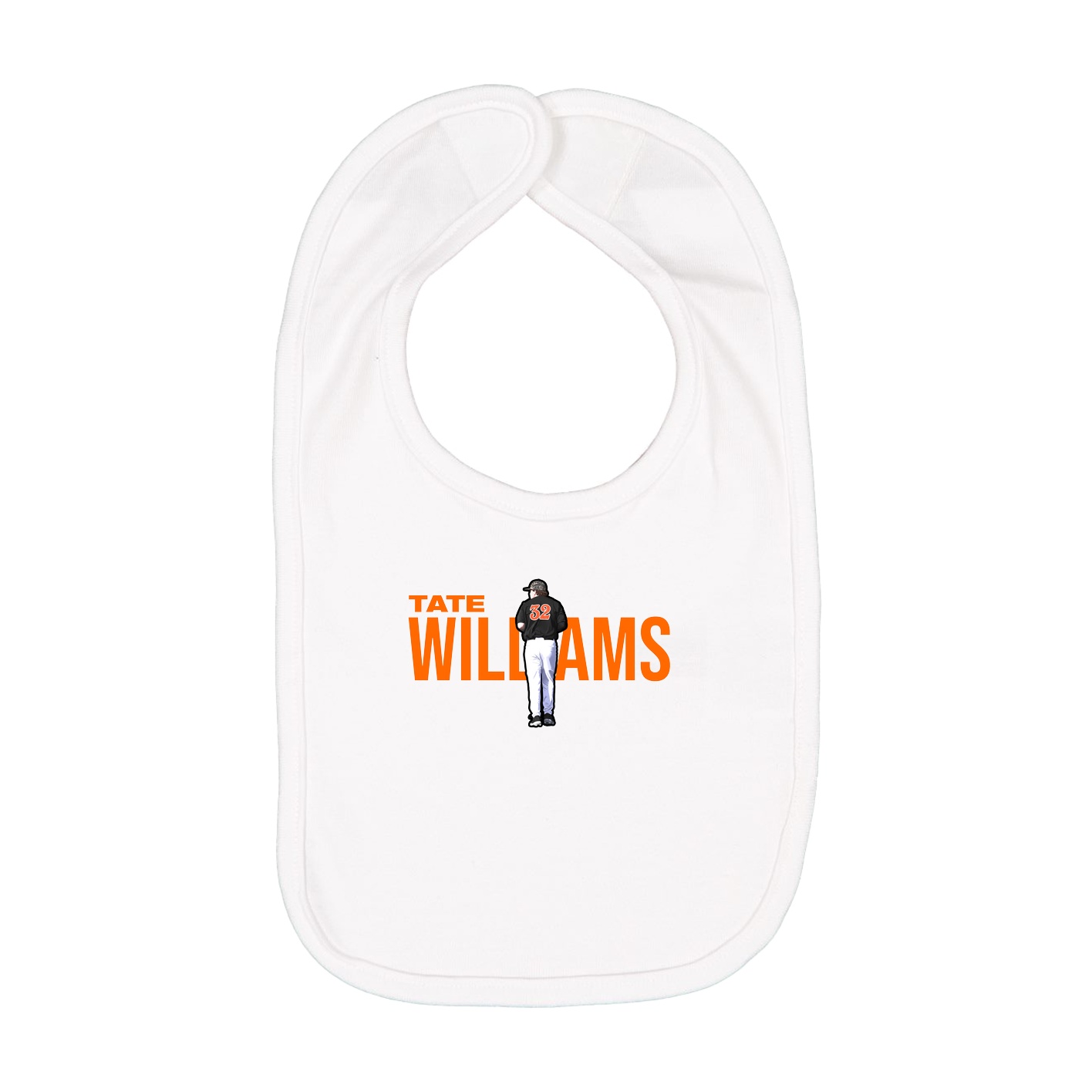 Infant Bib — Player Name in White