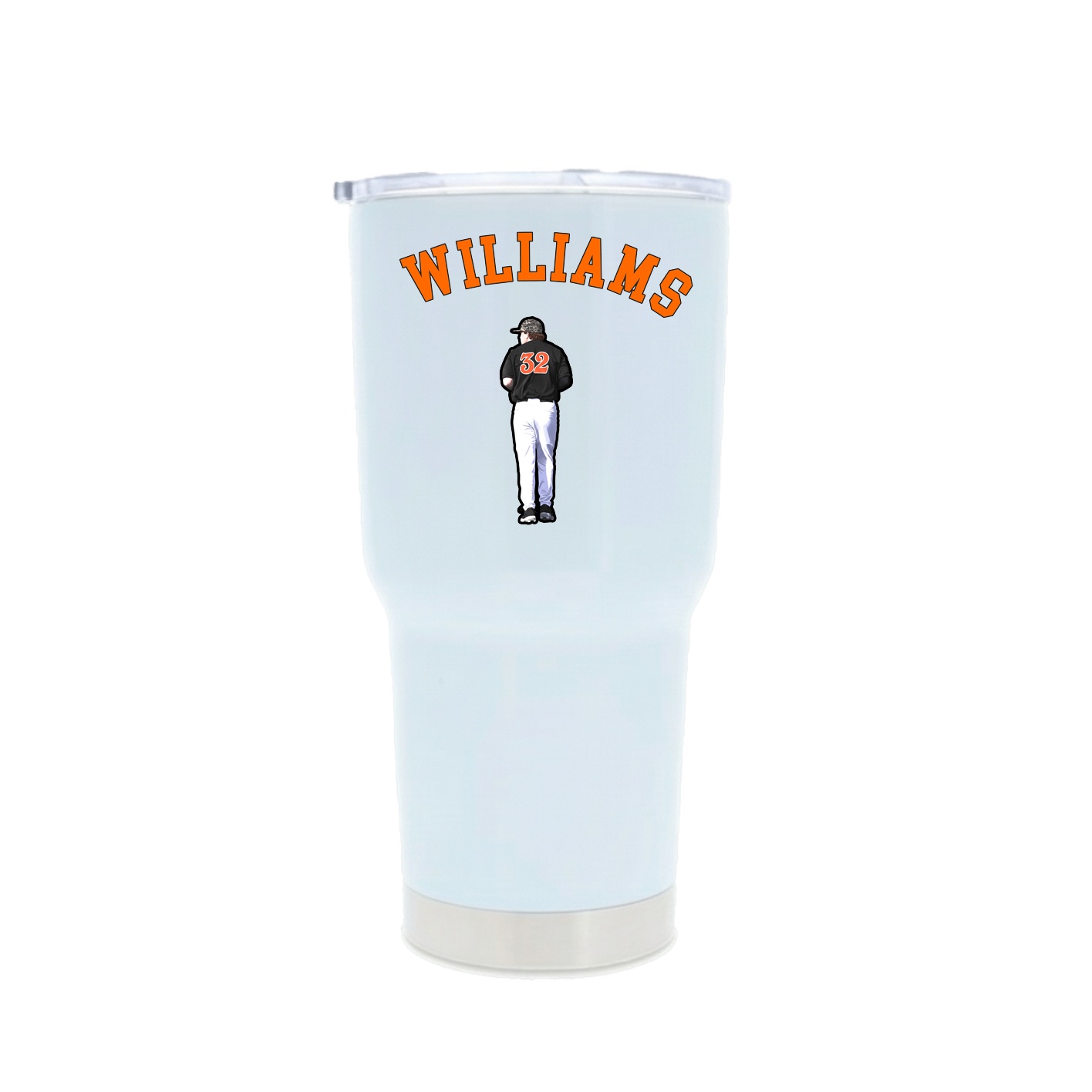 30oz Stainless Steel Tumbler — Shirsey Arch in White
