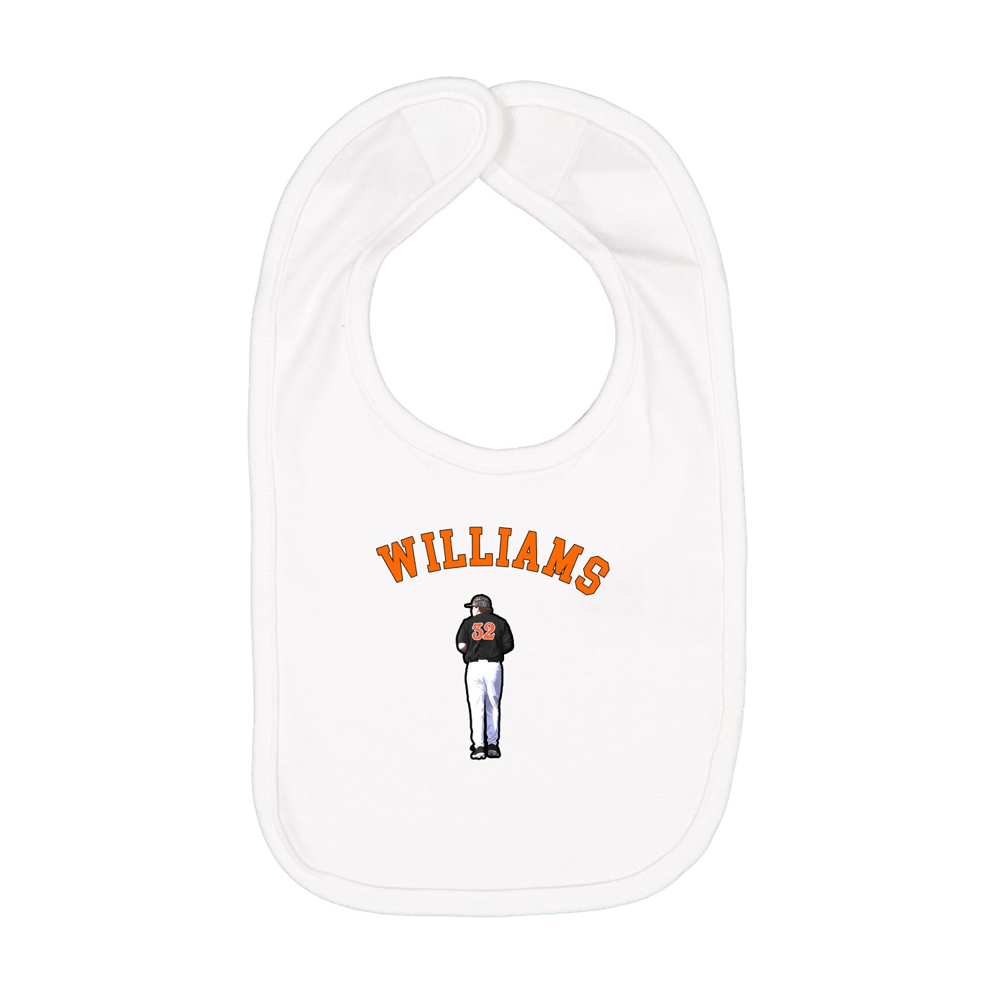Infant Bib — Shirsey Arch in White