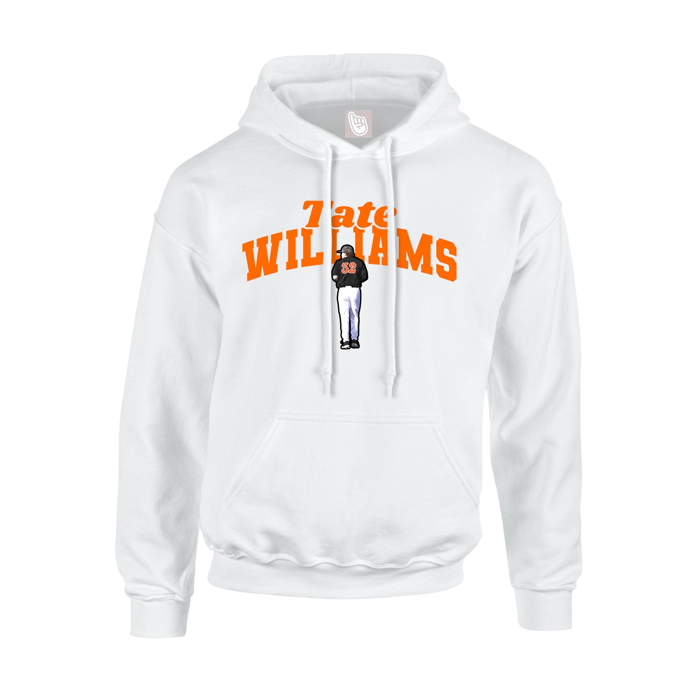 Hoodie — Signature Arch in White