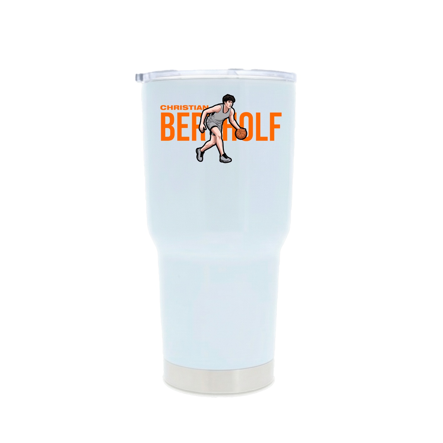 30oz Stainless Steel Tumbler — Player Name in White