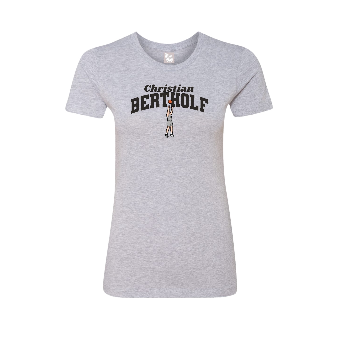 Fitted Women's Tee — Signature Arch in Grey