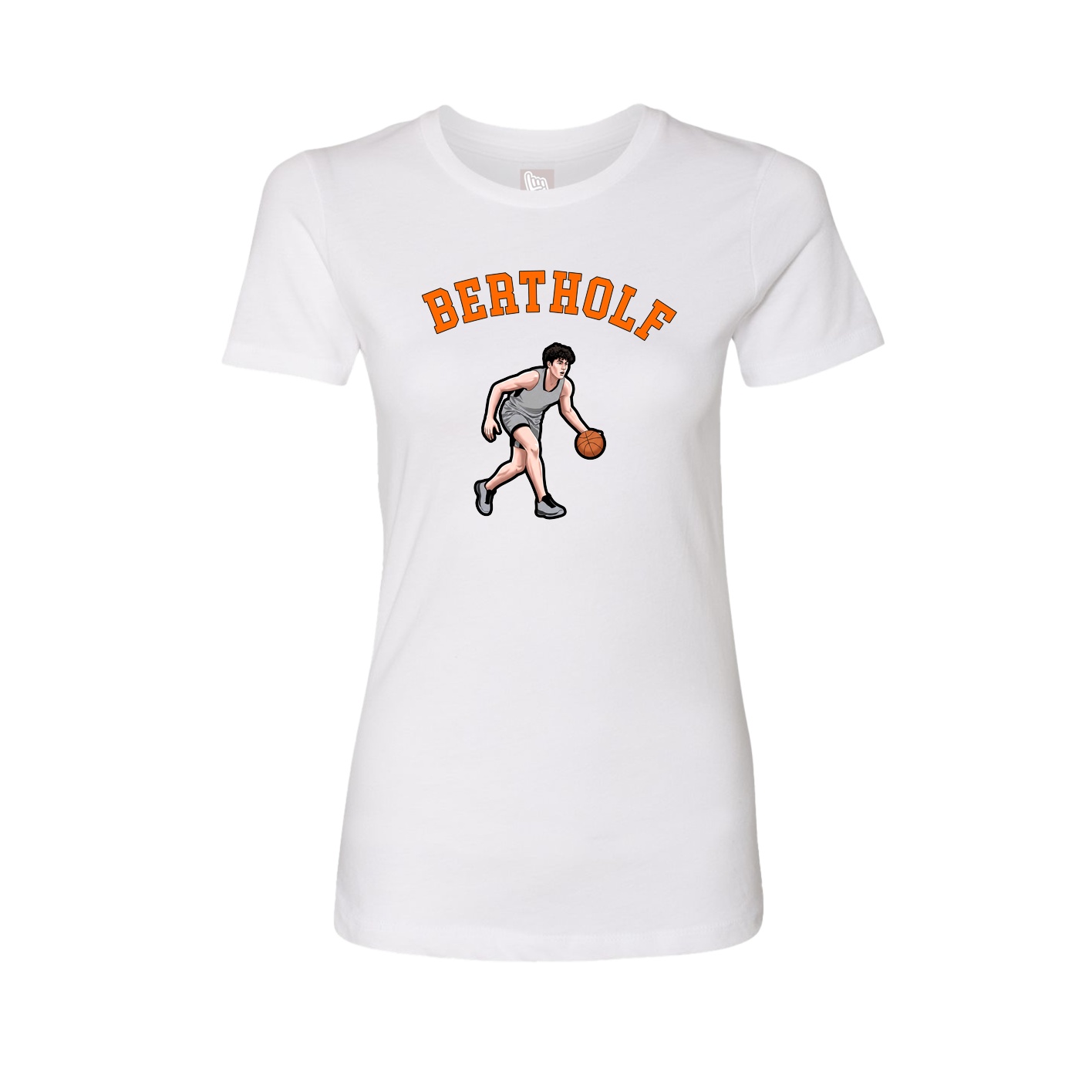 Fitted Women's Tee — Shirsey Arch in White