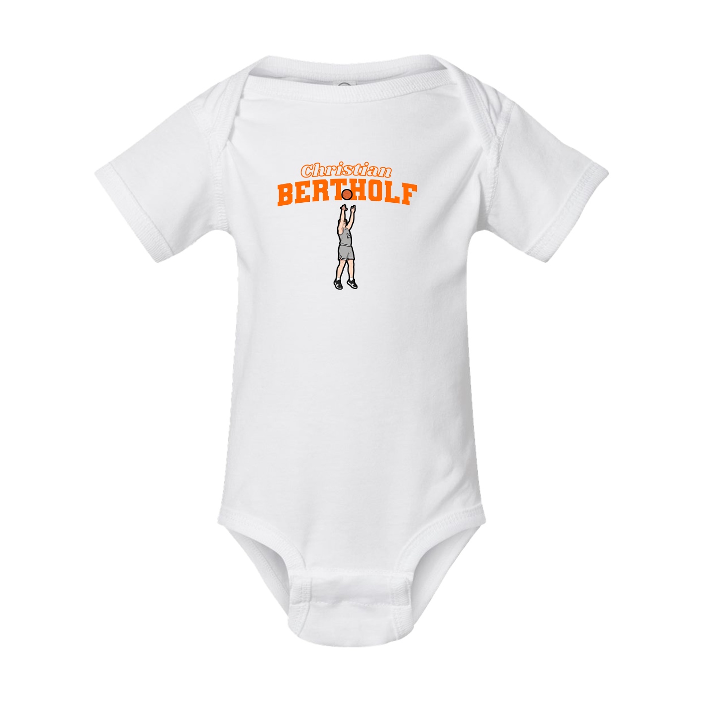 Baby Onesie — Name Arch in White
