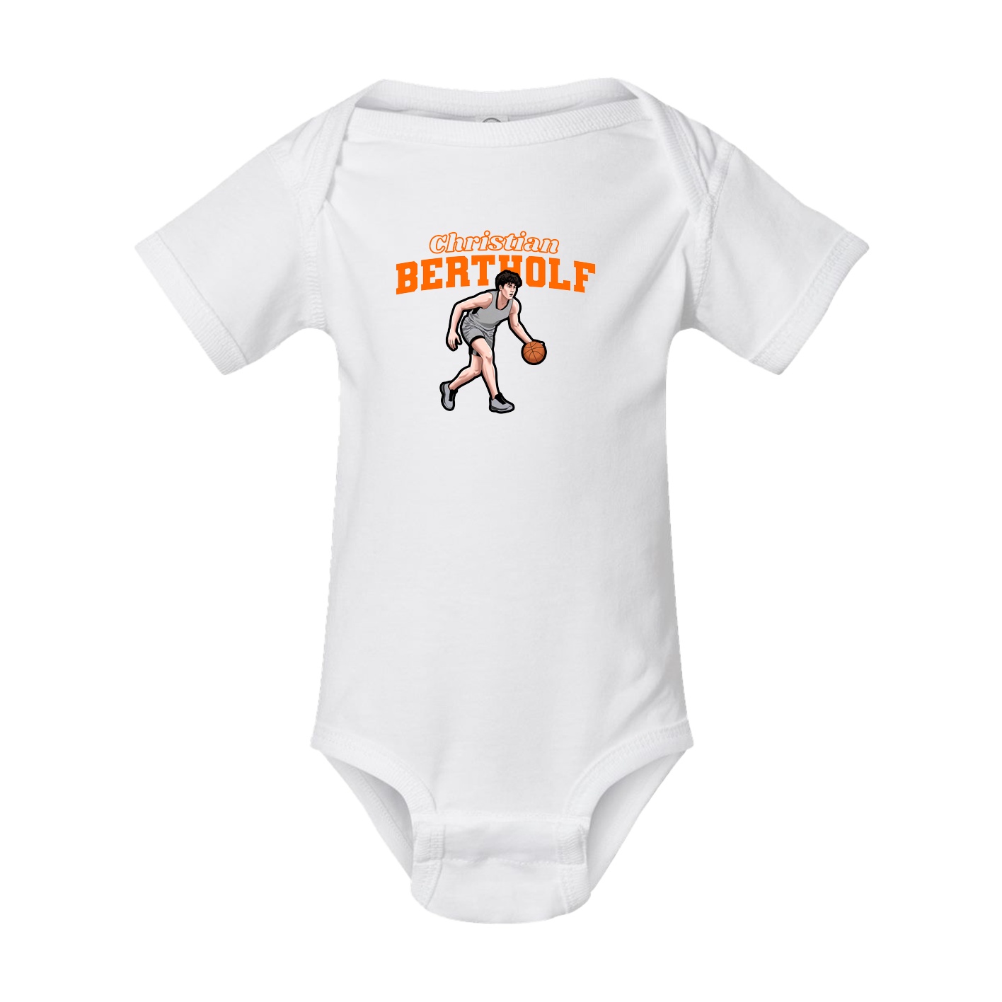 Baby Onesie — Name Arch in White