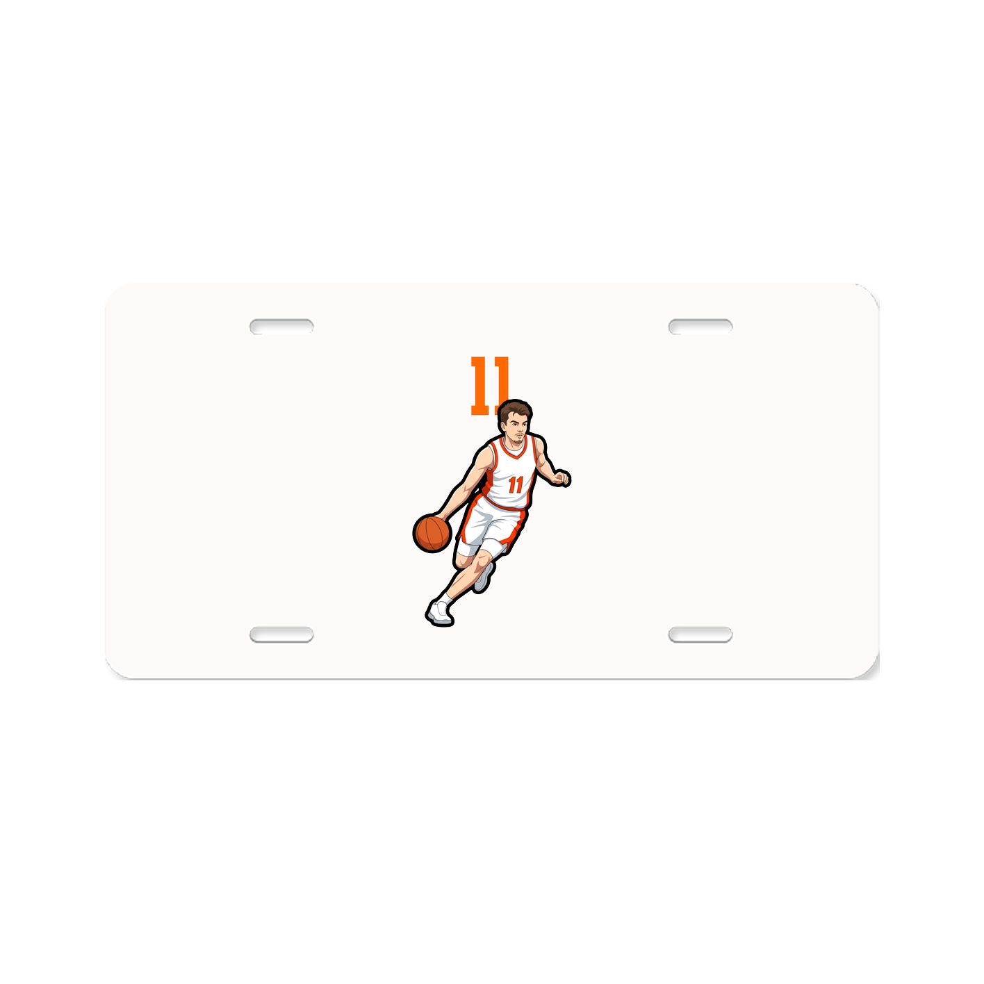 License Plate — Number Top in Classic