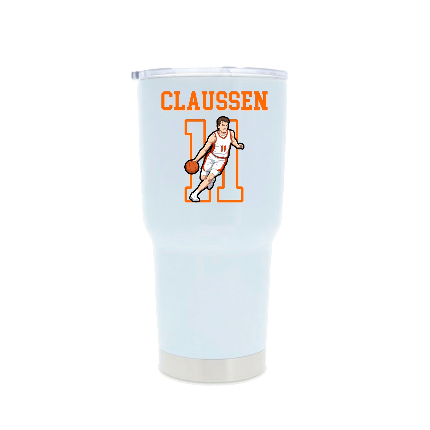 30oz Stainless Steel Tumbler — Shirsey in White
