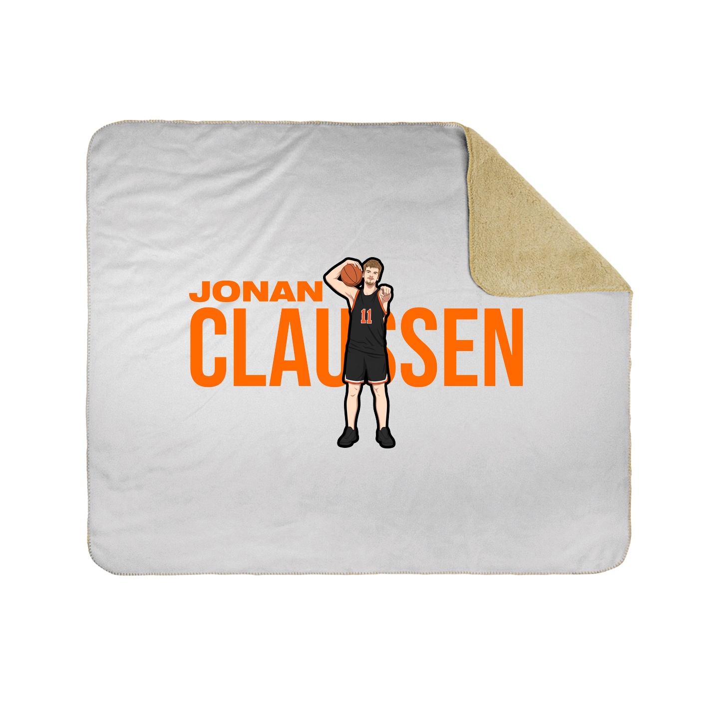 Throw Blanket — Player Name in White