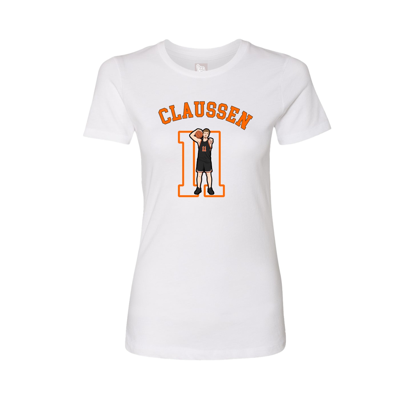 Fitted Women's Tee — Shirsey Arch in White