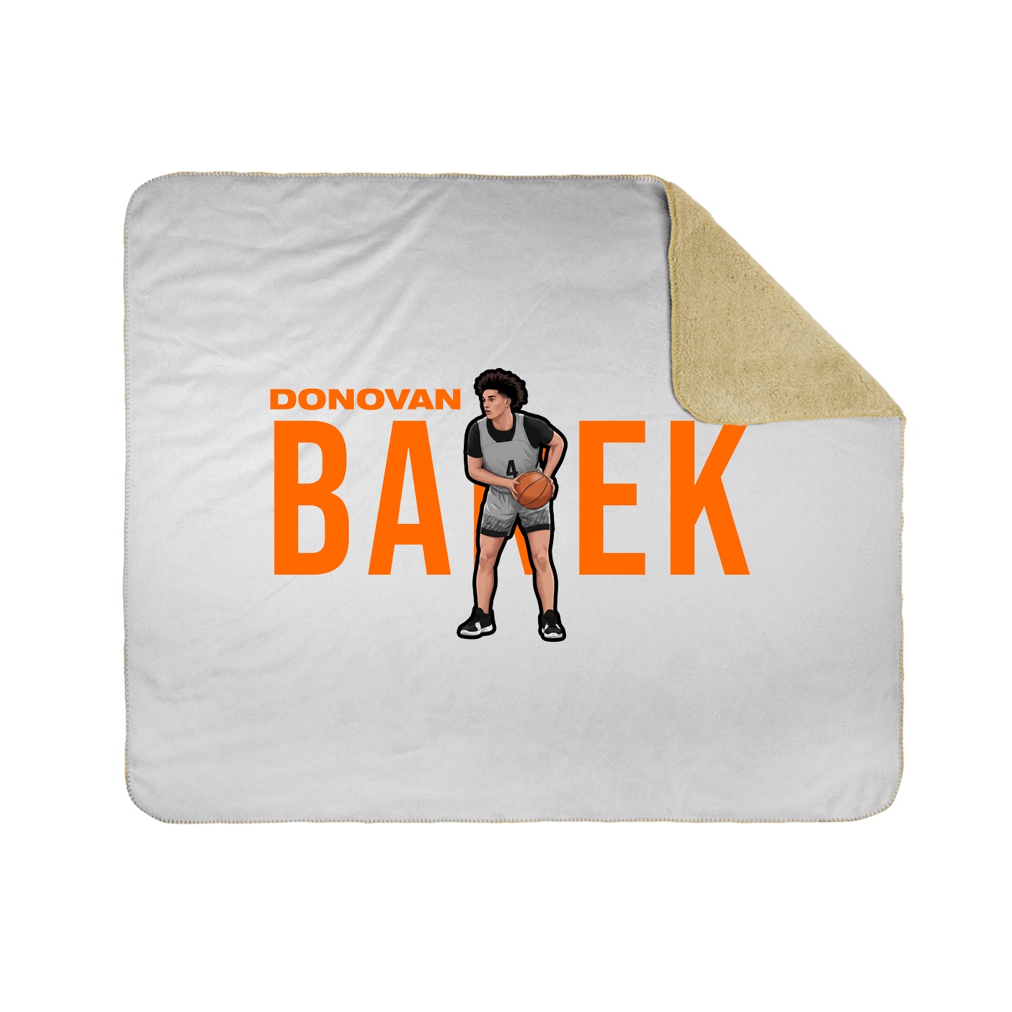 Throw Blanket — Player Name in White