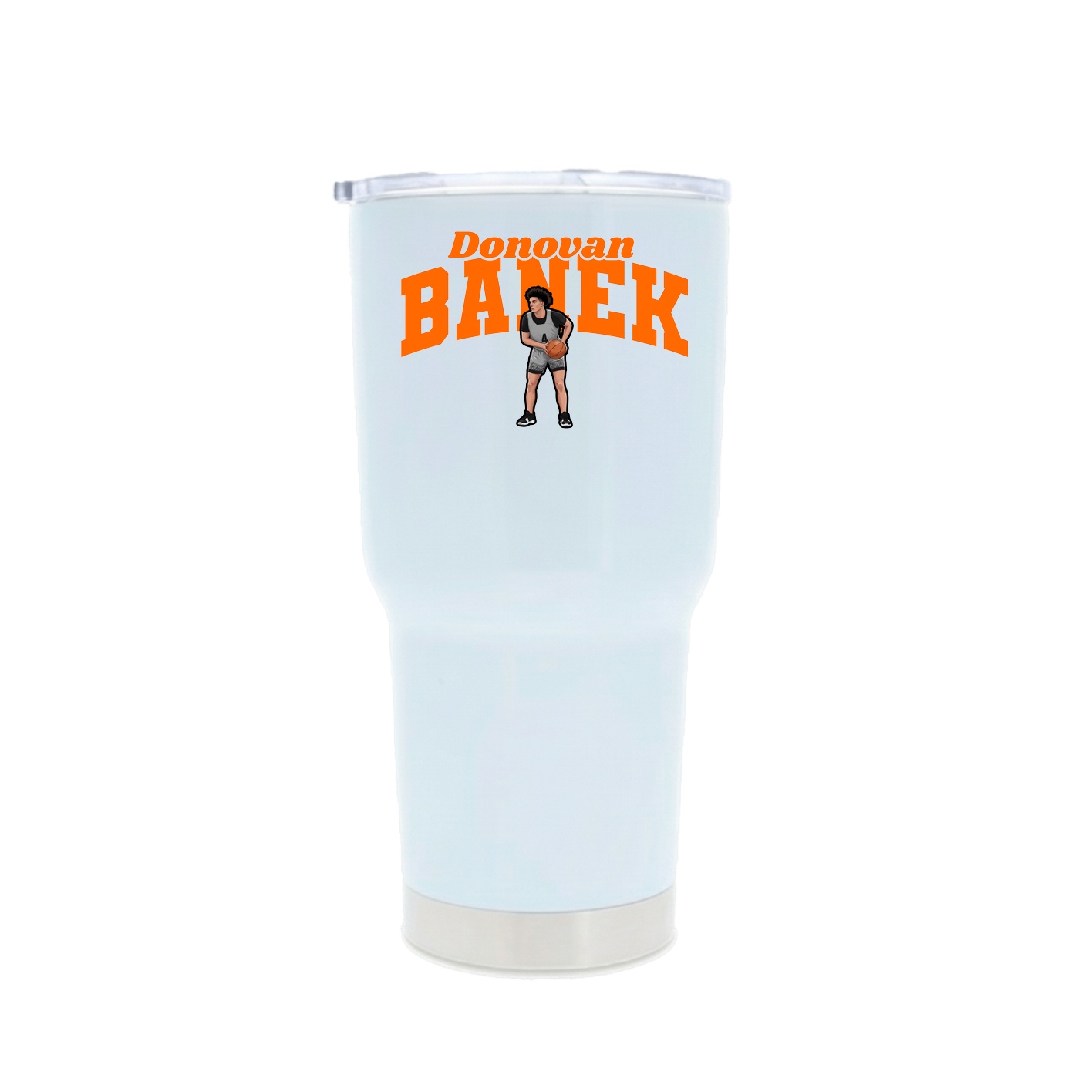 30oz Stainless Steel Tumbler — Signature Arch in White