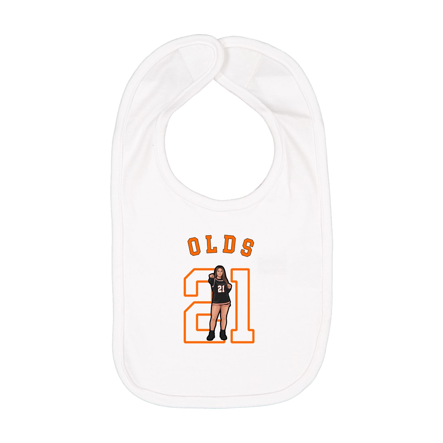Infant Bib — Shirsey Arch in White