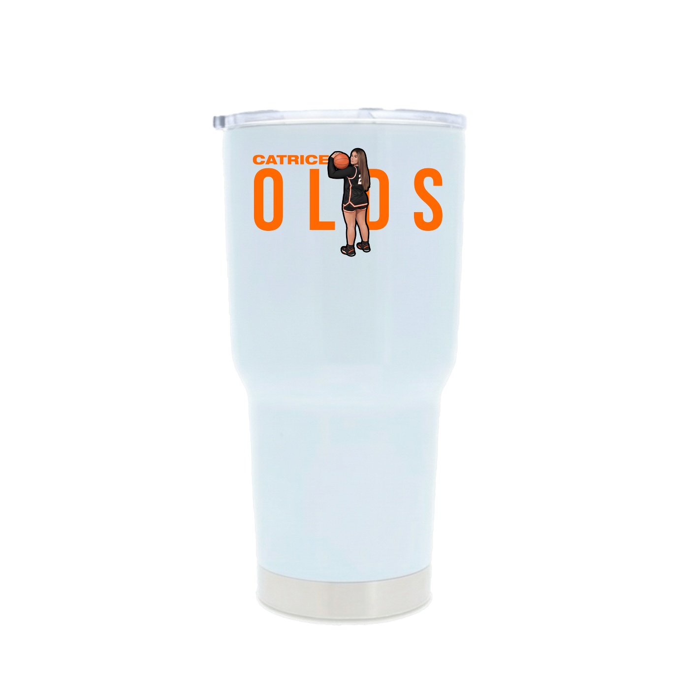 30oz Stainless Steel Tumbler — Player Name in White