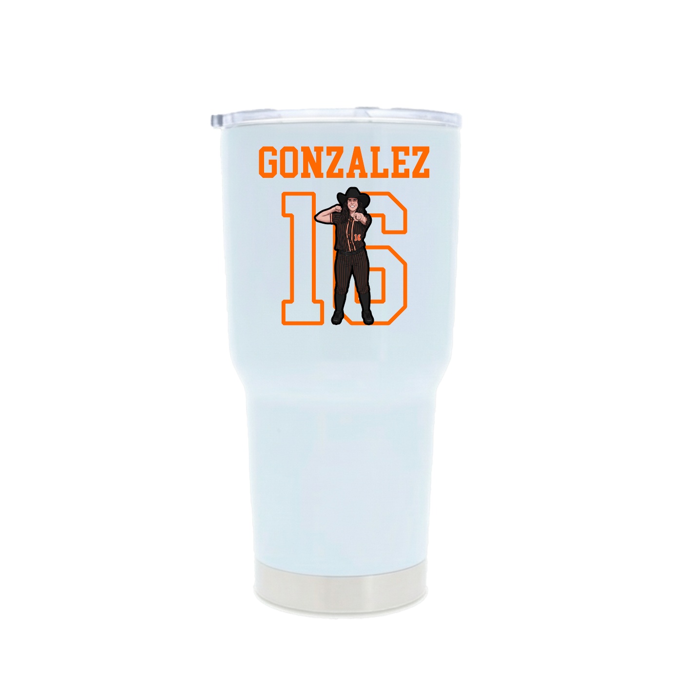 30oz Stainless Steel Tumbler — Shirsey in White