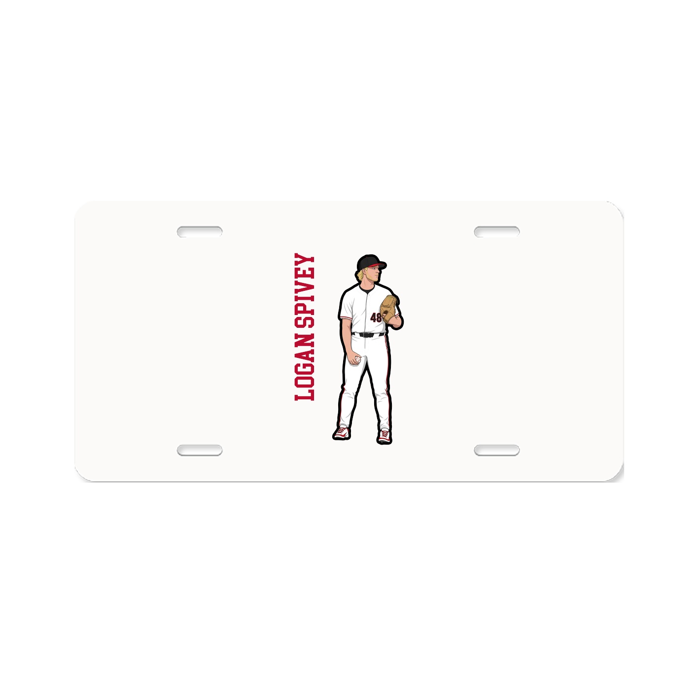 License Plate — Name Vertical in Classic