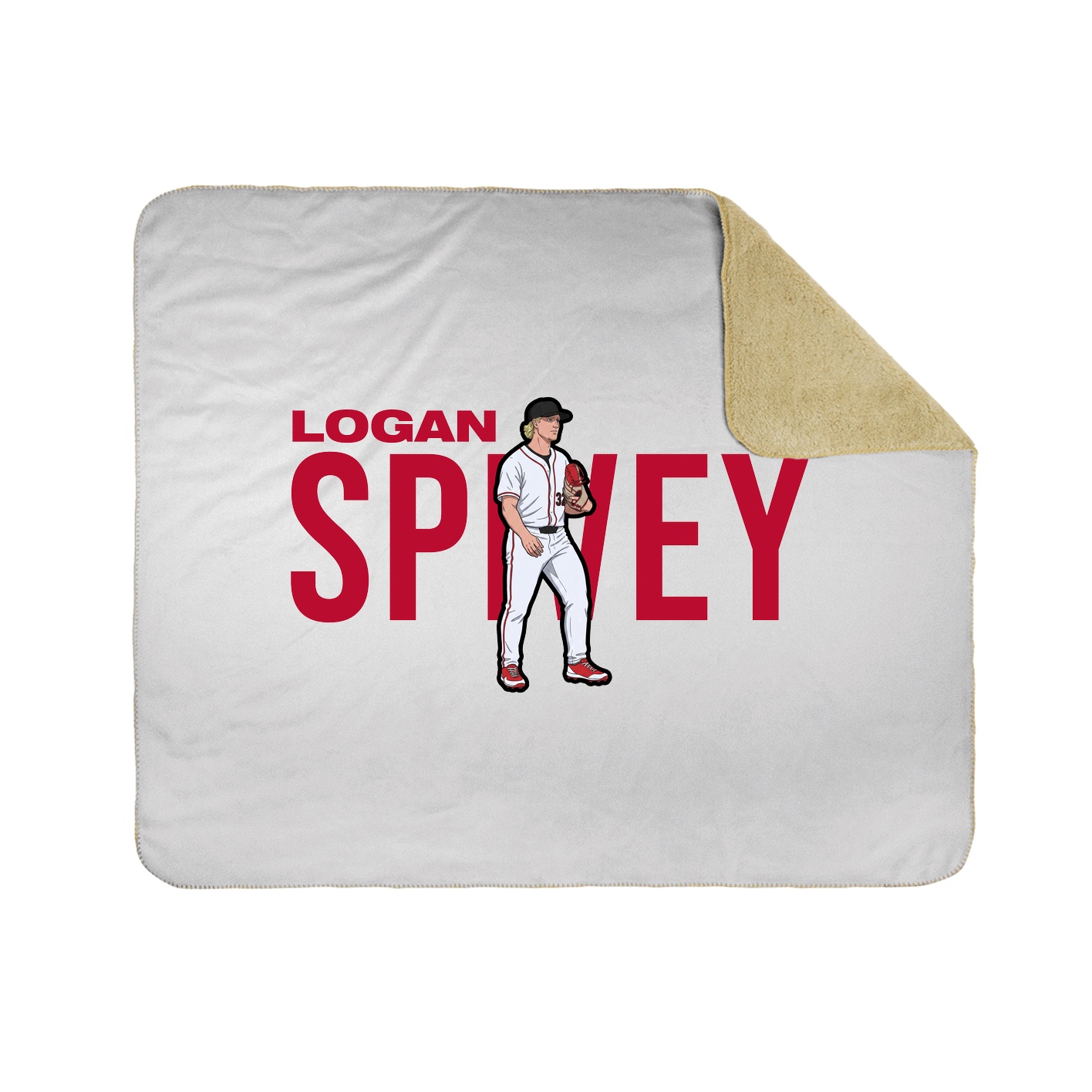 Throw Blanket — Player Name in White