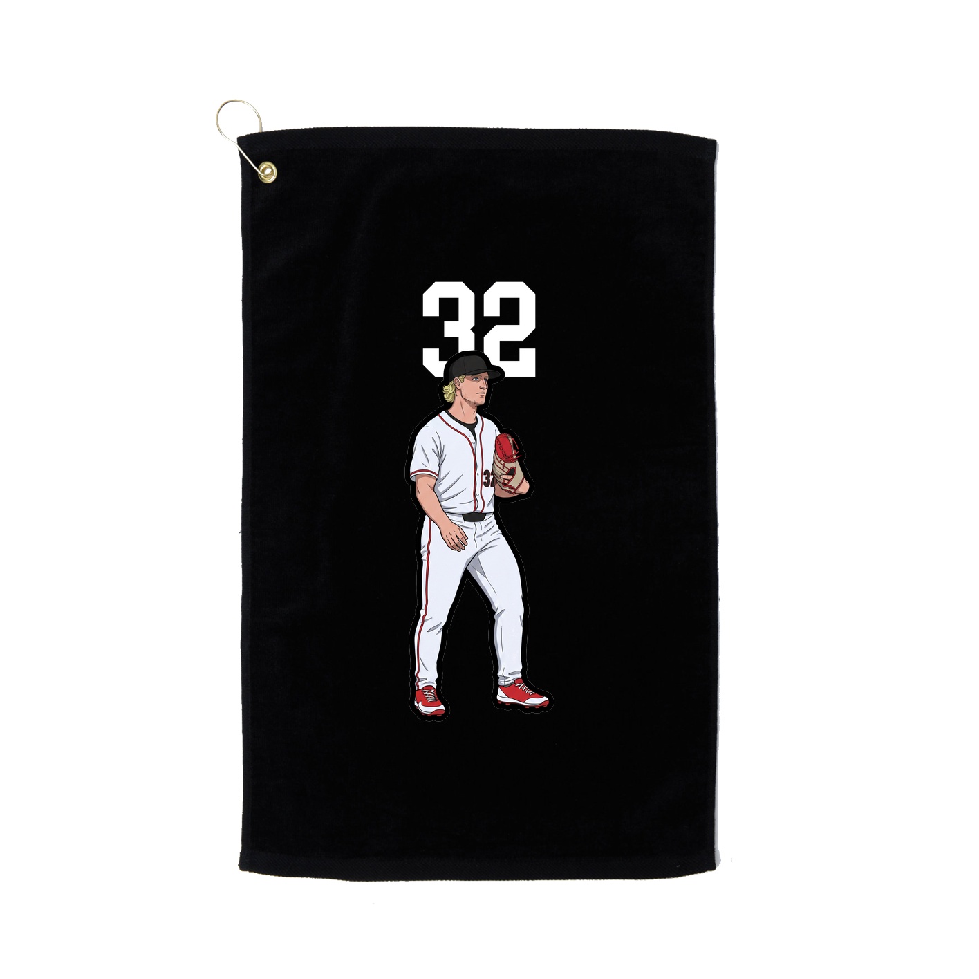 Golf Towel — Number Top in Black