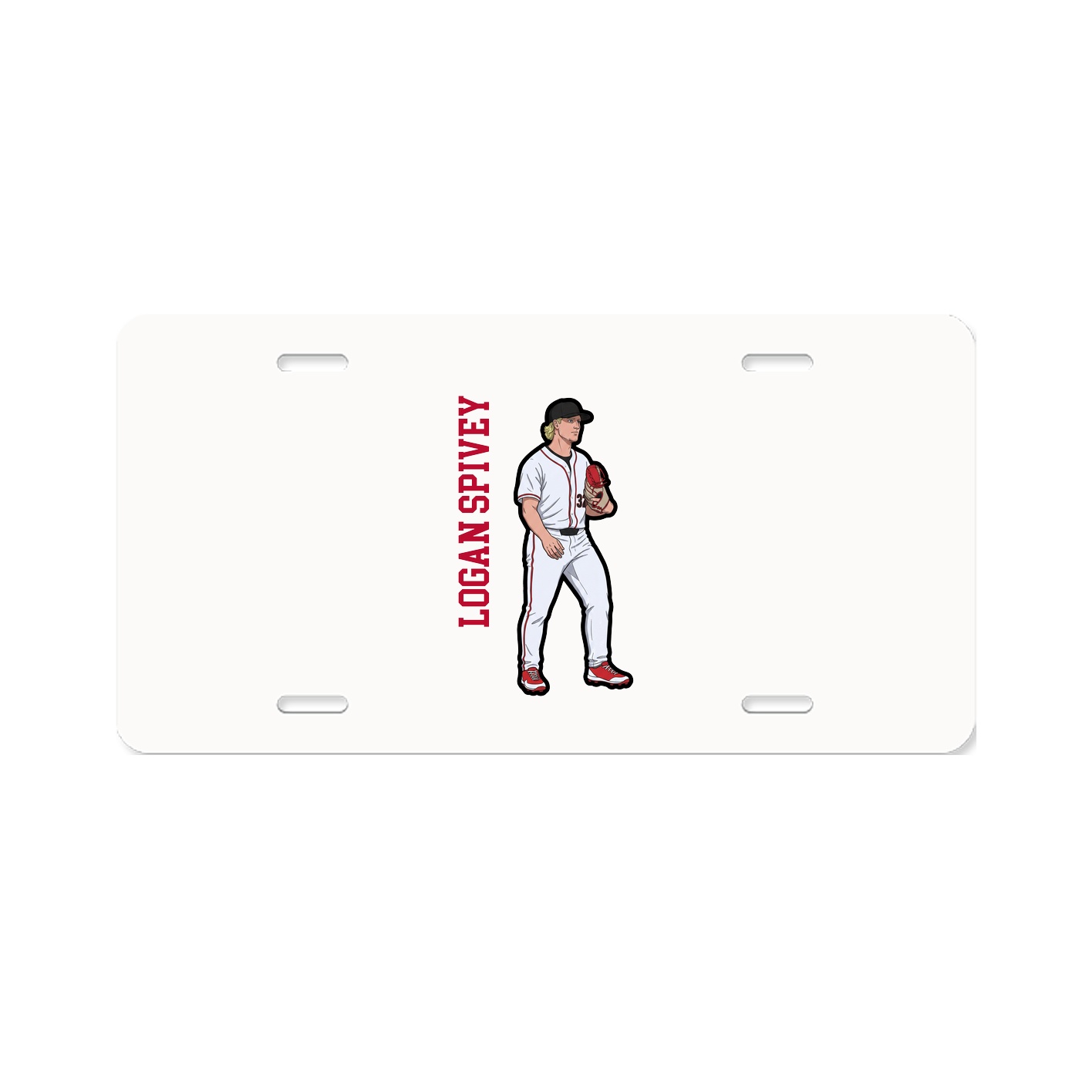 License Plate — Name Vertical in Classic