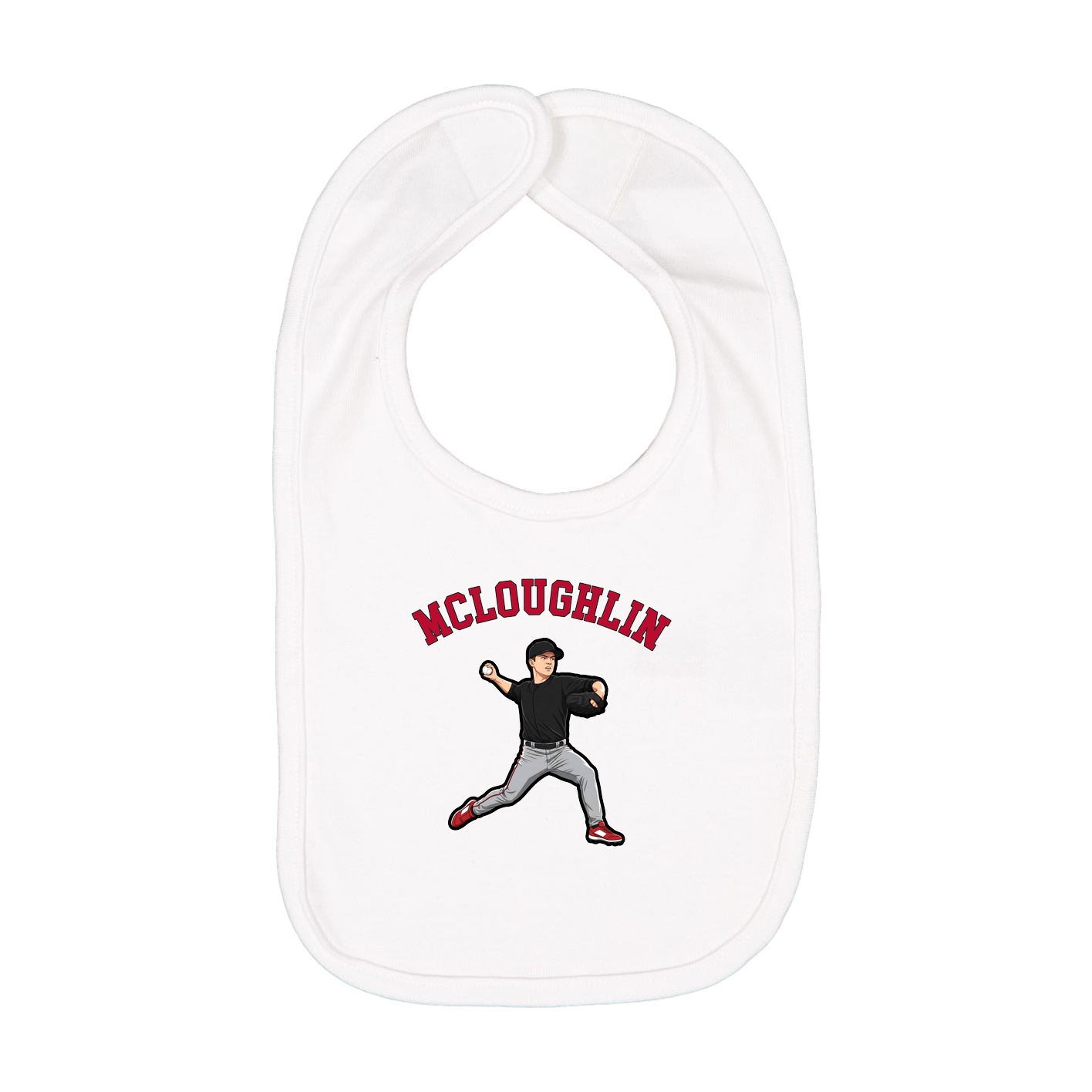 Infant Bib — Shirsey Arch in White