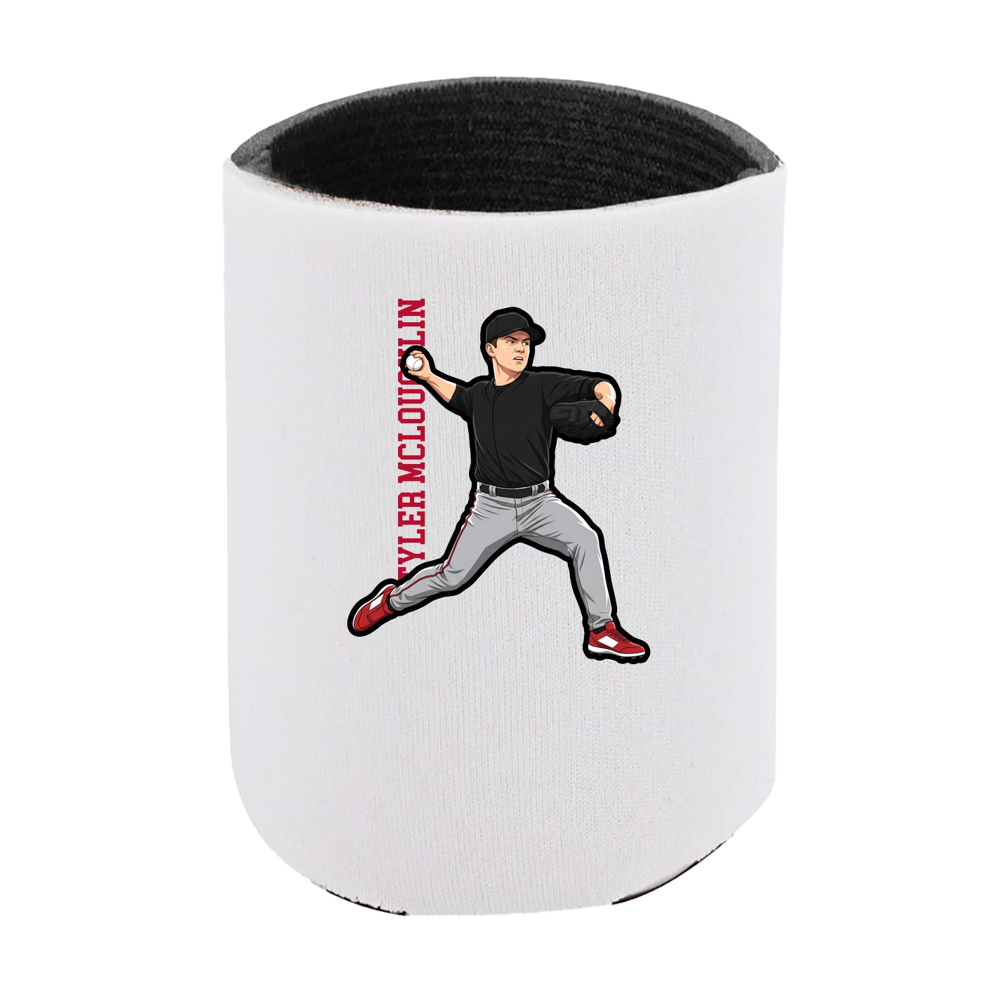 Can Holder — Name Vertical in White
