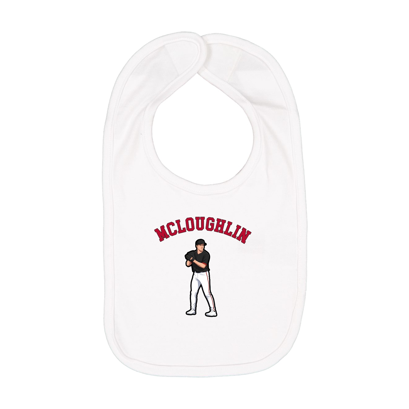 Infant Bib — Shirsey Arch in White
