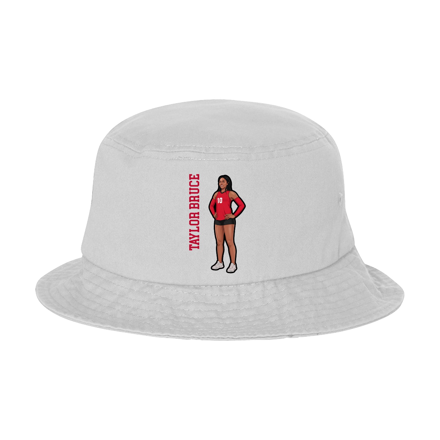 Bucket Cap — Name Vertical in White