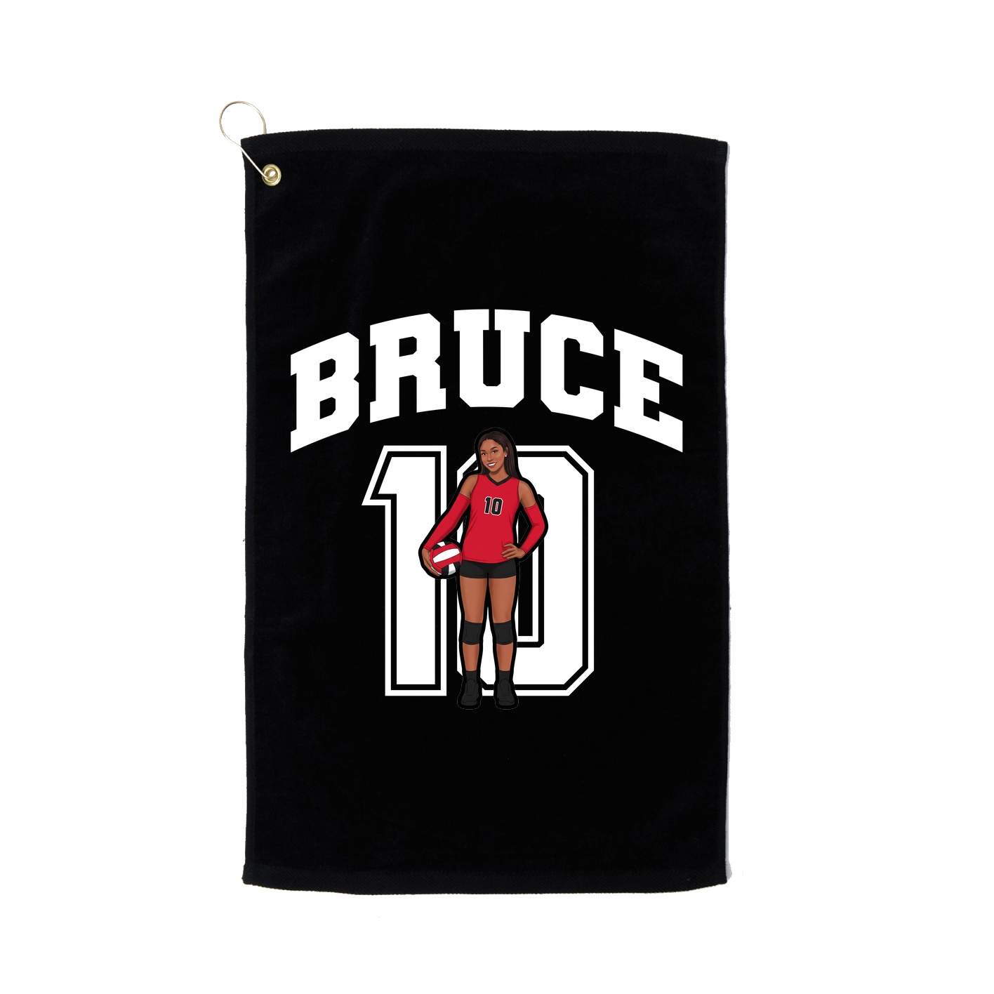 Golf Towel — Number in Black