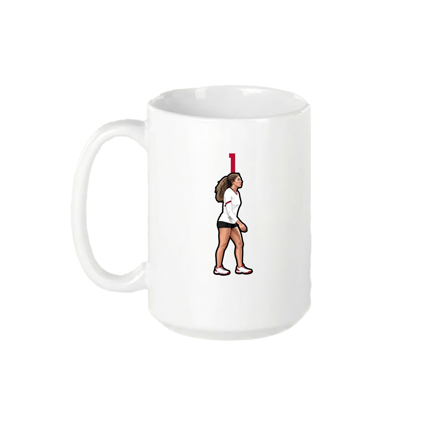 15oz Coffee Mug — Number Top in White
