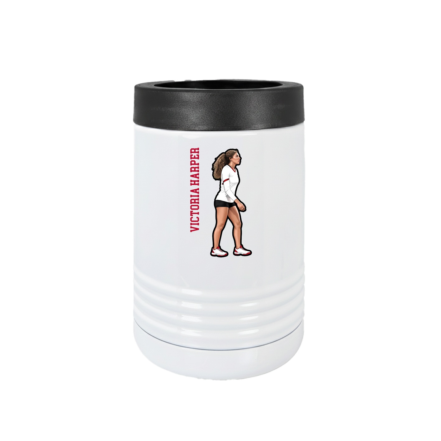 Beverage Holder — Name Vertical in White