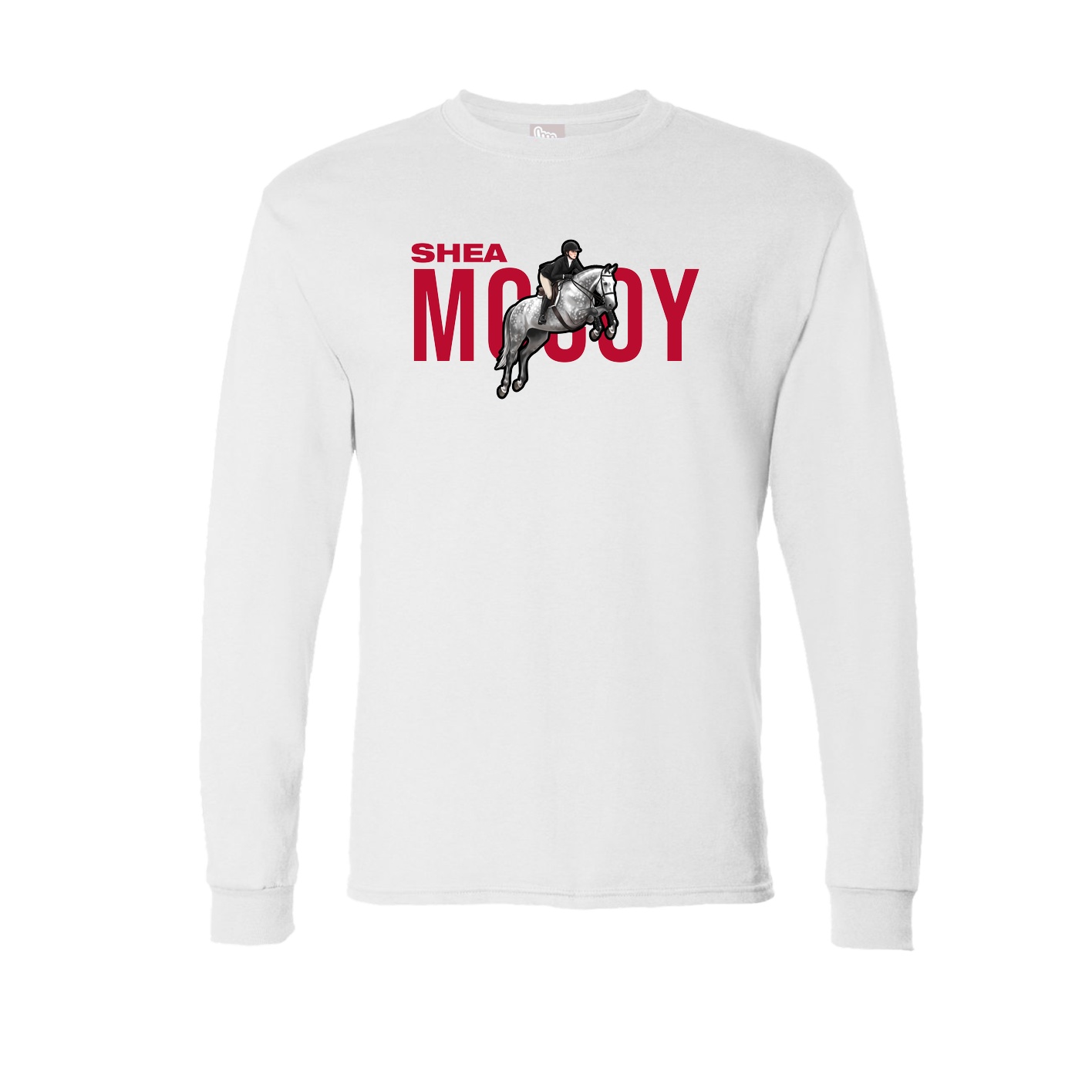 Long Sleeve Tee — Player Name in White