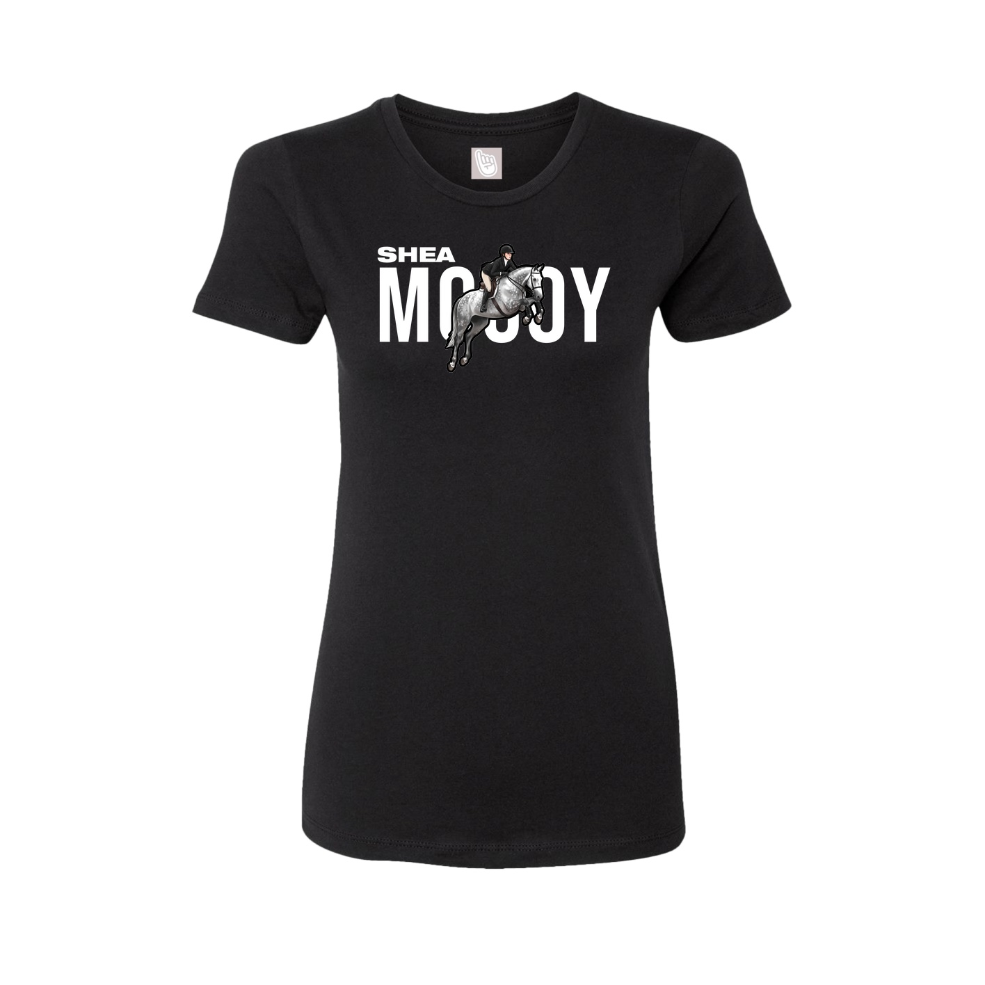 Fitted Women's Tee — Player Name in Black