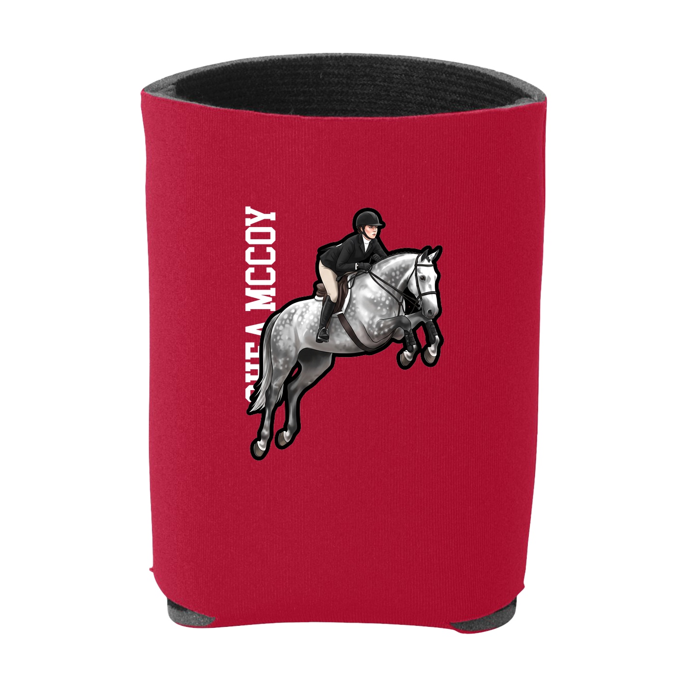 Can Holder — Name Vertical in Red