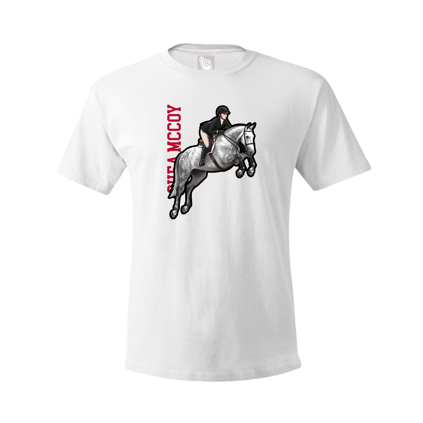 Youth Tee — Name Vertical in White