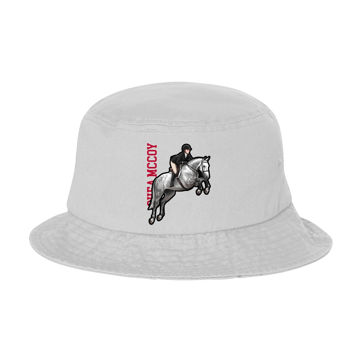 Bucket Cap — Name Vertical in White