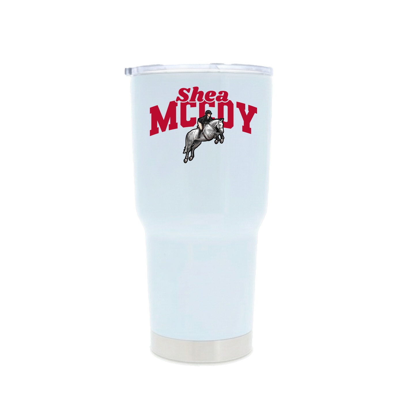 30oz Stainless Steel Tumbler — Signature Arch in White