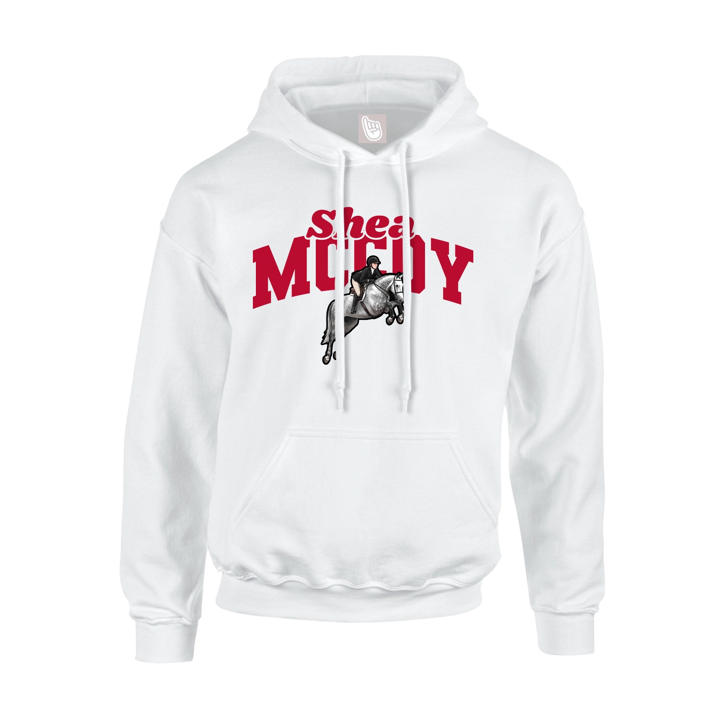 Youth Hoodie — Signature Arch in White