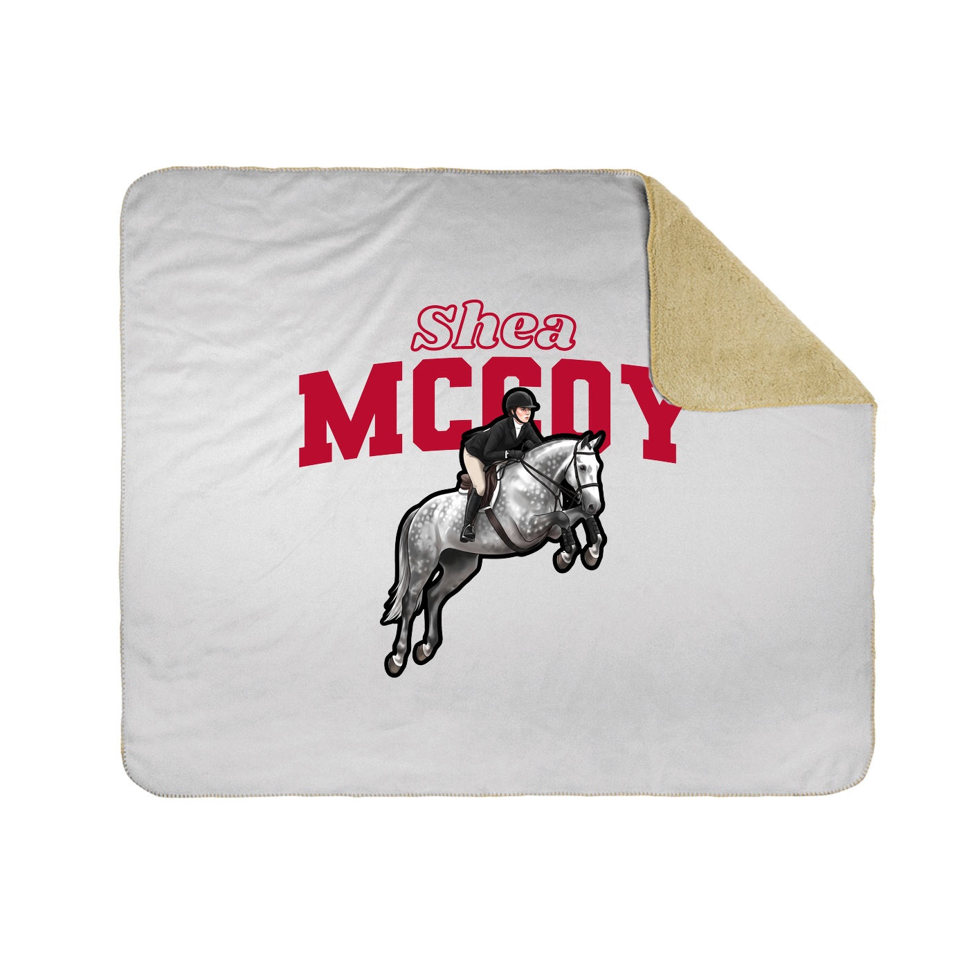 Throw Blanket — Name Arch in White