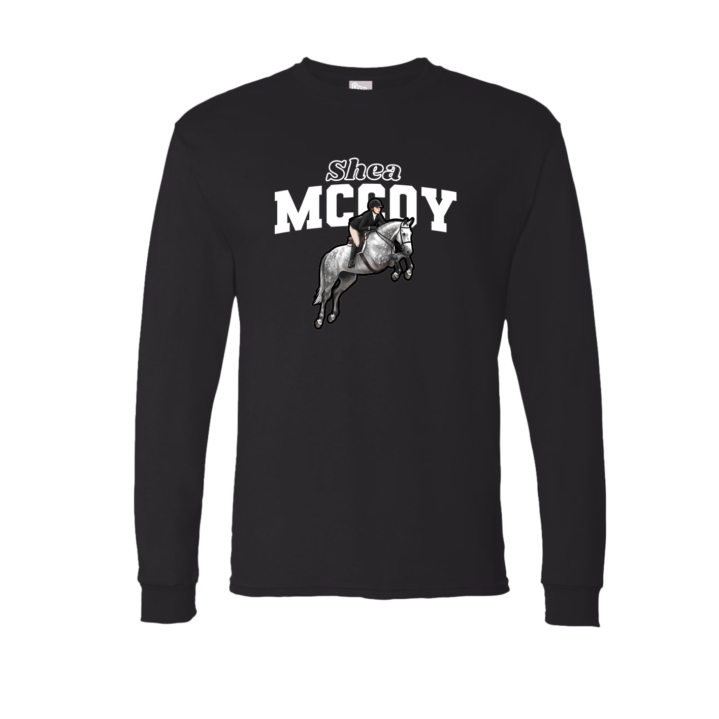 Long Sleeve Tee — Name Arch in Black