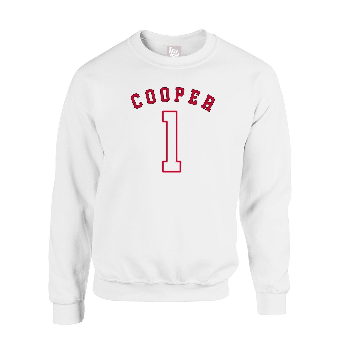 Fleece Crew — Shirsey Arch in White