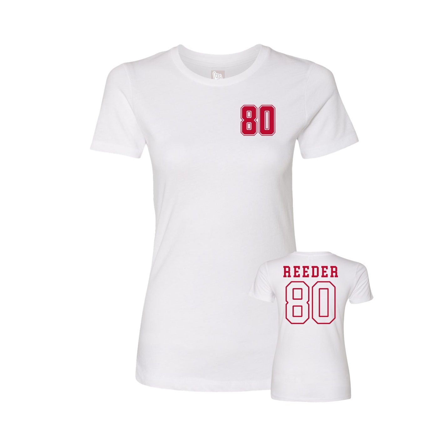 Womens Tee — Chest Back in White