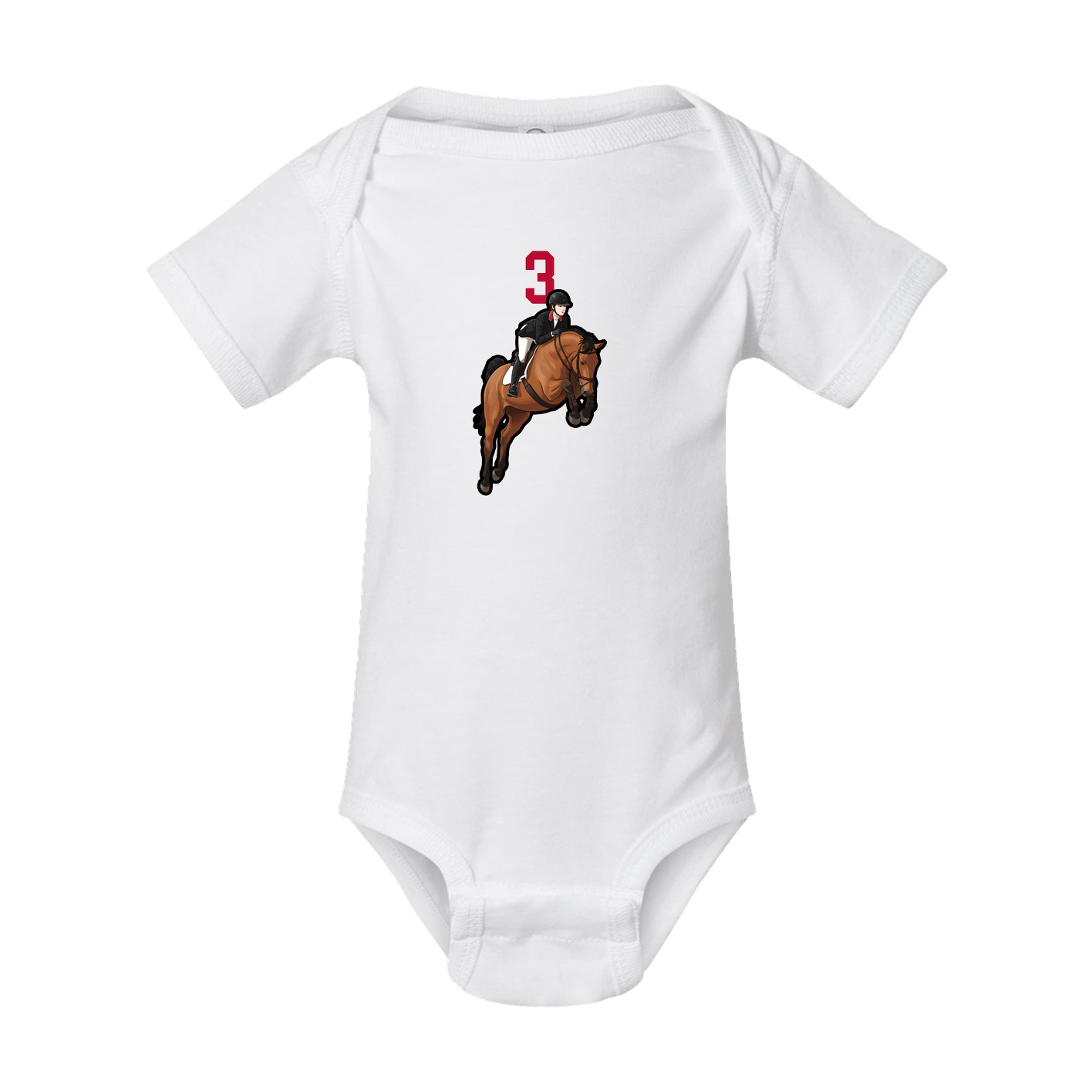 Baby Onesie — Number Top in White