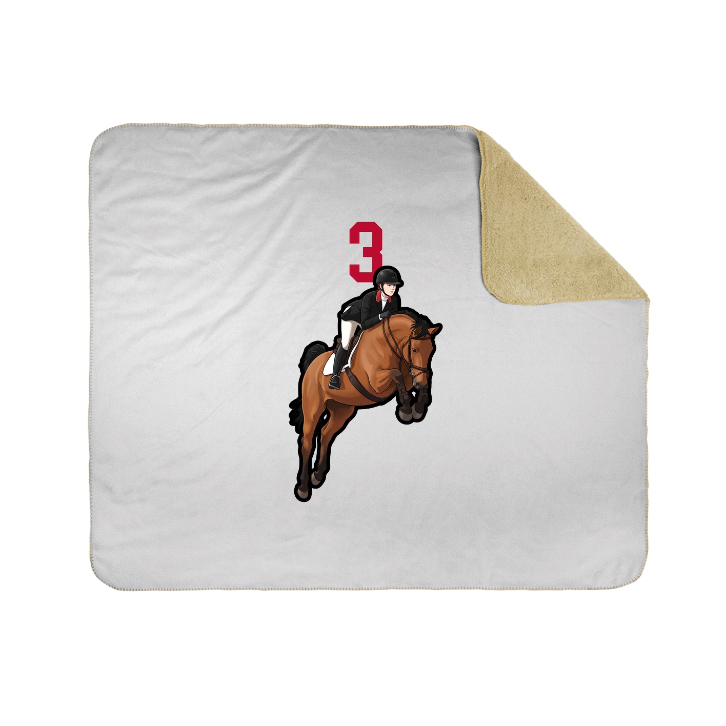 Throw Blanket — Number Top in White